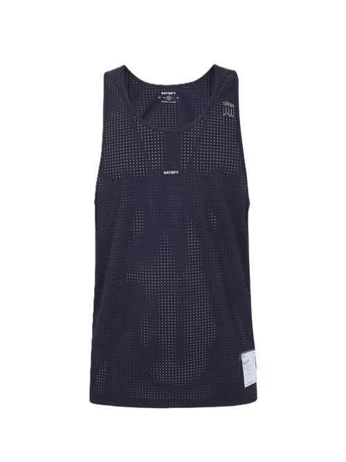 Satisfyperforated safety-pin tank top SATISFY | 111460000100001 BLACK SA